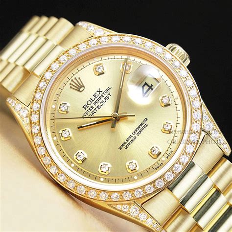 men's used diamond Rolex watches